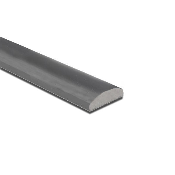 Mild Steel Half Round Moulding Convex Flat Mill Finish 40mm x 12mm