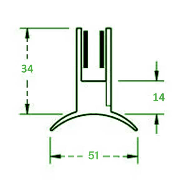 10mm Diameter Brass Glass Clamps 51mm Mounted for Secure Glass Installations