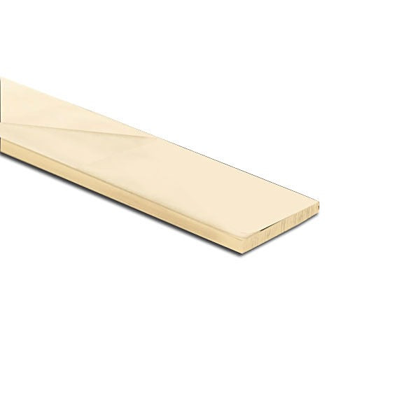 Bright Polished Brass Flat Bar 9.5mm x 3.2mm (3/8" x 1/8")