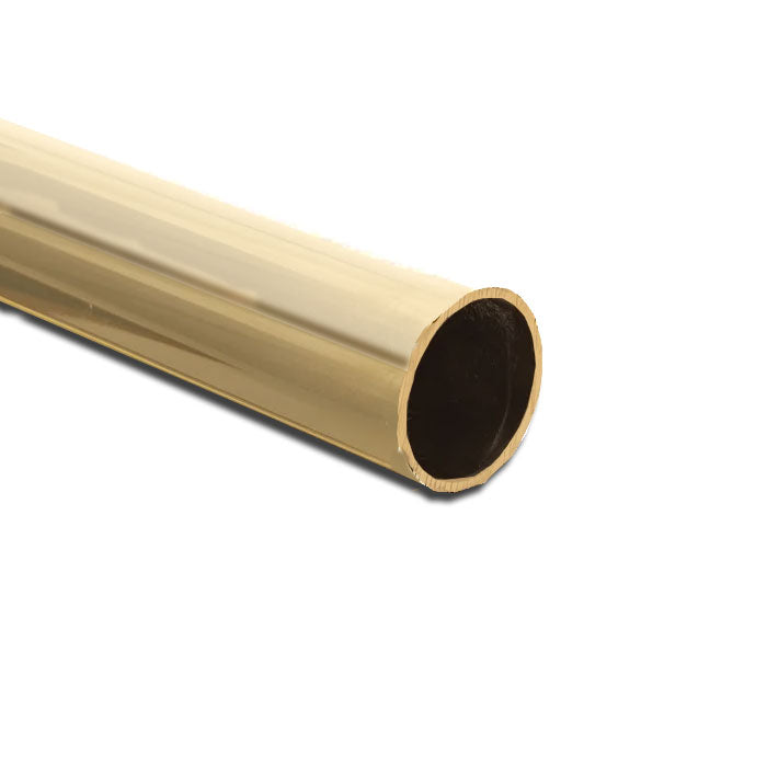 Bright Polished Brass Tube - 51mm OD x 1.2mm Thickness (Grade CZ108)