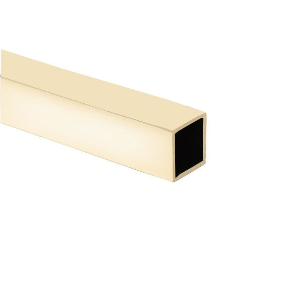 Bright Polished Brass Box Section 19mm x 19mm x 1.6mm (3/4" x 3/4" x 16swg)