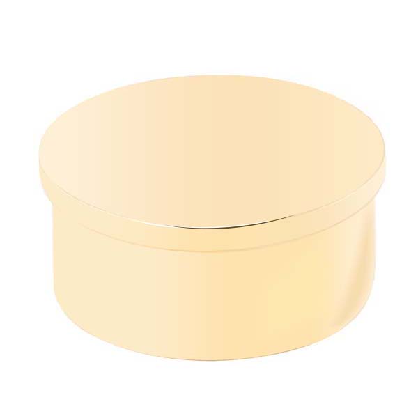 38mm Diameter Brass Flat End Cap Sleek Finial & Flange