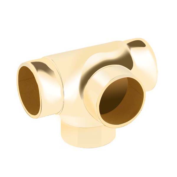 38mm Diameter Brass Flush Fittings - Flush Side Outlet Tee