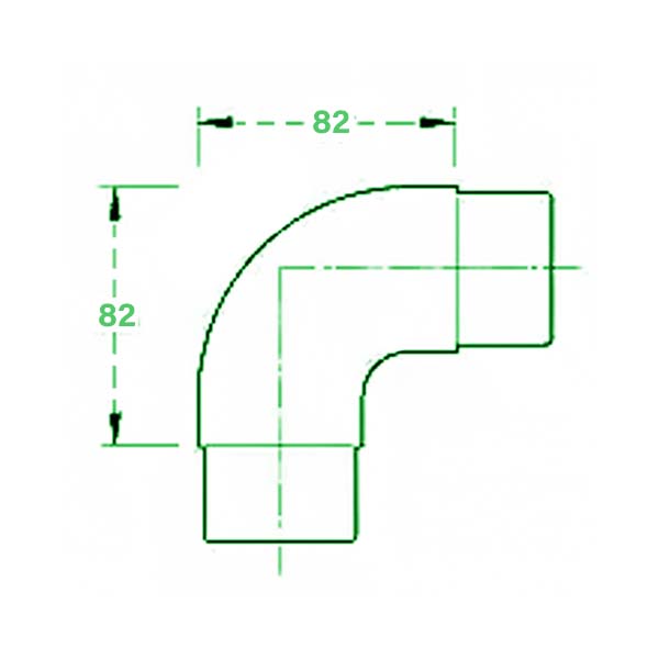 51mm Diameter Brass Flush Fittings Smooth 90° Flush Bend for Seamless Pipe Transitions