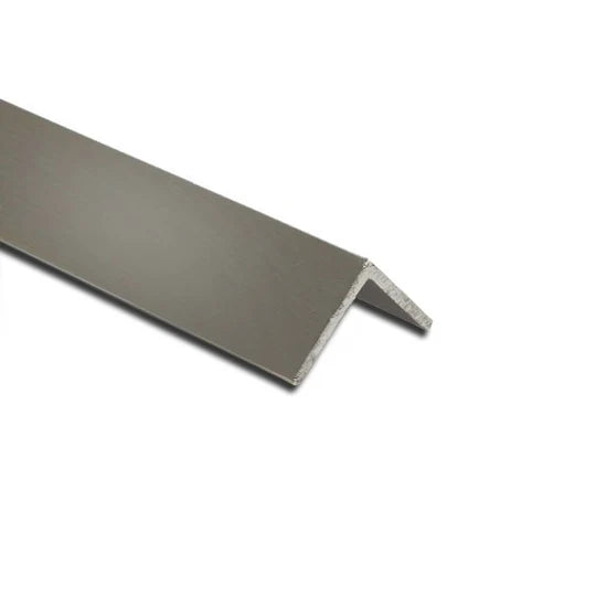 38.1mm x 25.4mm x 3.2mm (1-1/2" x 1" x 1/8") Brushed Aluminium Angle – Premium Grade 6082 L-Shaped Metal Corner Trim for ArchitecturalnDIY  and Structural Applications