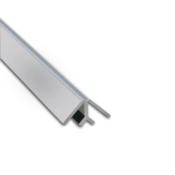 Satin Anodised Aluminium Wall Board Section - Internal Corner 15.9mm (5/8")