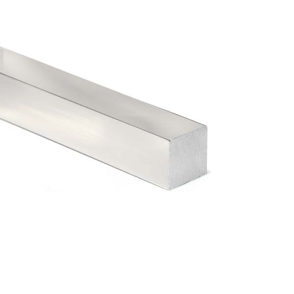 Aluminium Square Bar Bright Polished 6.3mm (1/4")