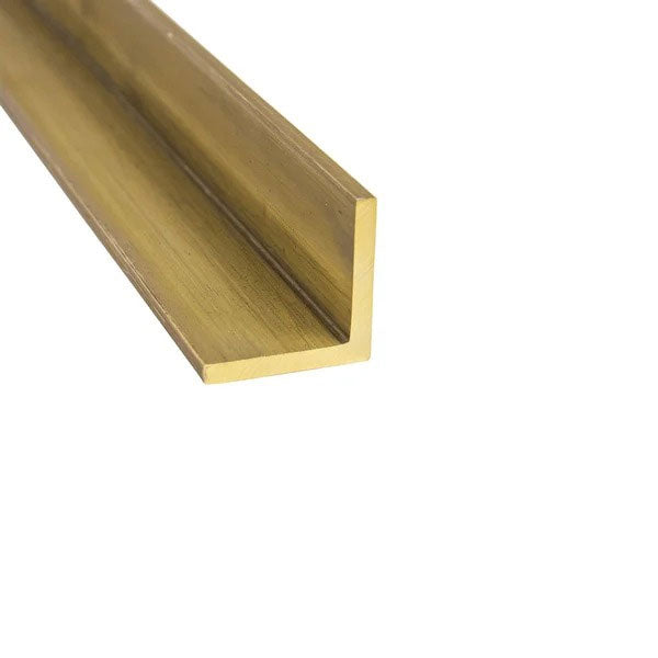 Brass Angle Mill Finish 50.8mm x 50.8mm x 6.3mm (2" x 2" x 1/4")