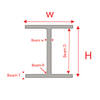 Mild Steel Universal Beam RSJ Red Oxide 152 x 152 x 30